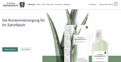 Screenshot von www.reparodent.de