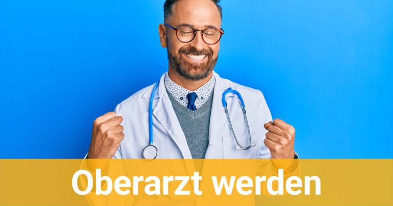 Oberarzt freut sich